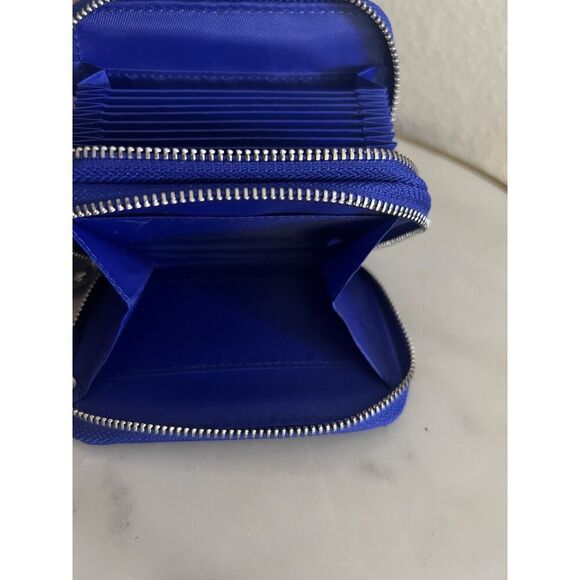 Kalmore Women’s Wallet Leather RFiD Blue Double Zipper NWOT - Picture 4 of 5